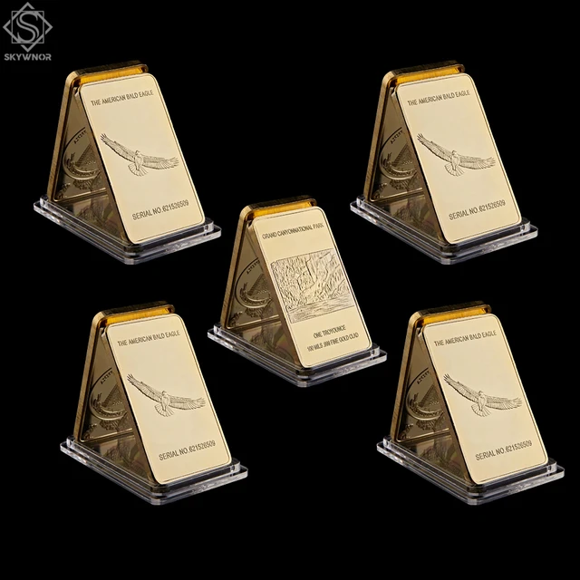 The American Bald Eagle Fine Gold Bullion Bar One Troy Ounce 100 Mills .999  Fine Gold Clad Grand Canyon National Park - Non-currency Coins - AliExpress