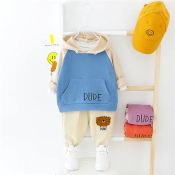 

2020 2020 Spring Girls Boys Clothing Sets Toddler Infant Clothes Hooded Cartoon T Shirt Pants Outdoor Baby Clothing Sets