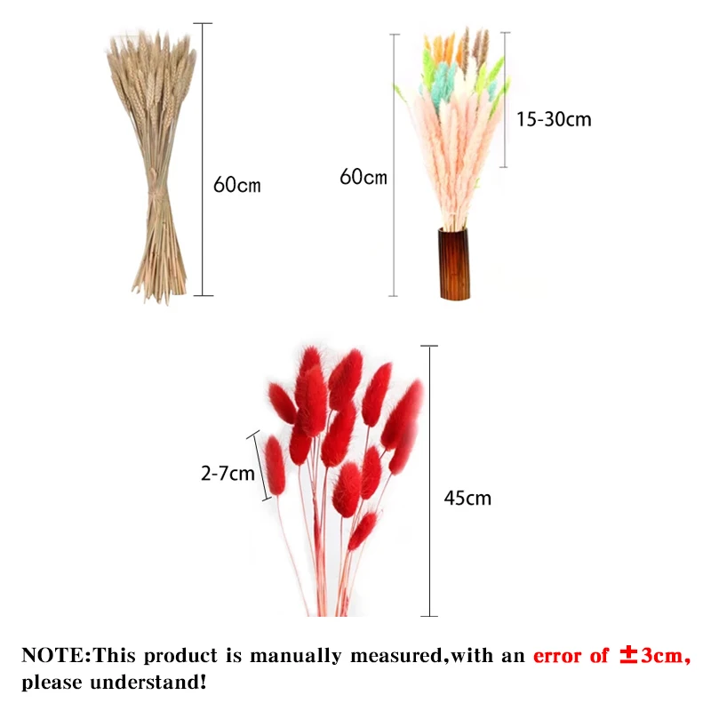 7 шт. натуральная сухая пампасная трава тростник букет цветов растение свадебные
