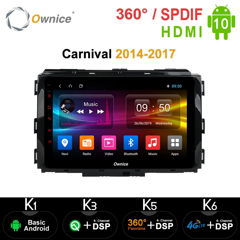 Ownice K1 K3 K5 K6 360 panorama DSP 4G LTE 8Core Android10.0 Car Radio DVD Player GPS Navi For KIA Carnival 2014-2017 Autostereo |