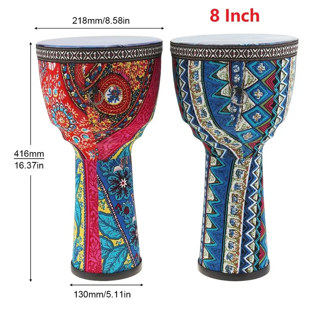 8 Inch Professional African Djembe Drum Wood Good Sound Traditional Musical Instrument