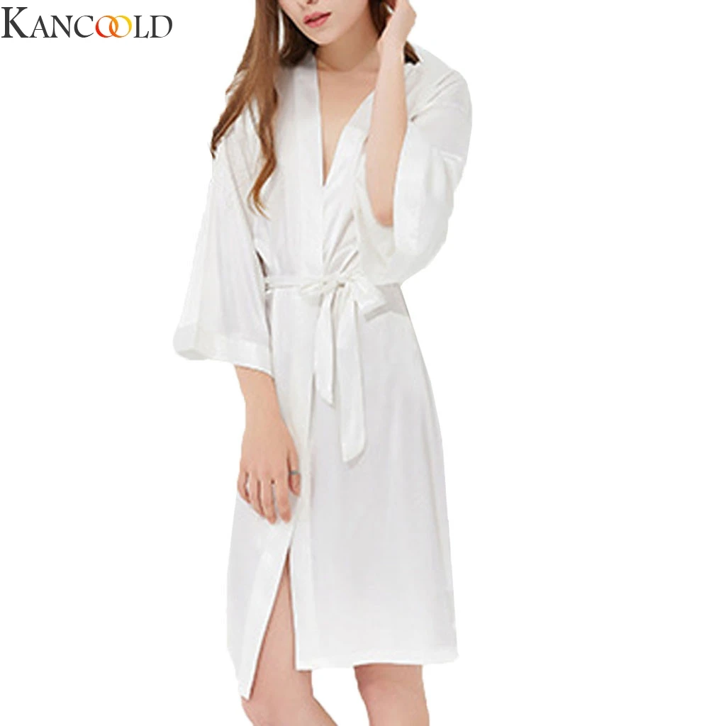 KANCOOLD, женское платье, набор, сексуальное, кружевное, для сна, Lounge, с длинным рукавом, для девушек, ночное платье, Новое поступление