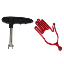 1 шт Прочный Открытый Спорт Гольф перчатки носилки-красный и 1 шт безредукторный тип черная пластиковая ручка Гольф обувь Спайк Ключ с Lo