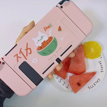 

STARRY FOREST watermelon cat pink soft protective case shell for nintendo switch for girls cute summer