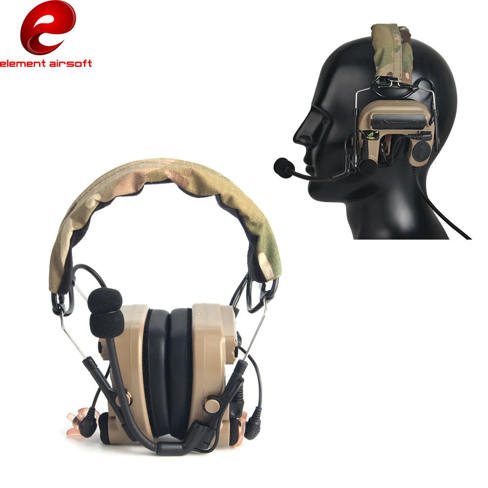 Tactical Headset Military Softair Comtac Ii Noise Canceling Airsoft