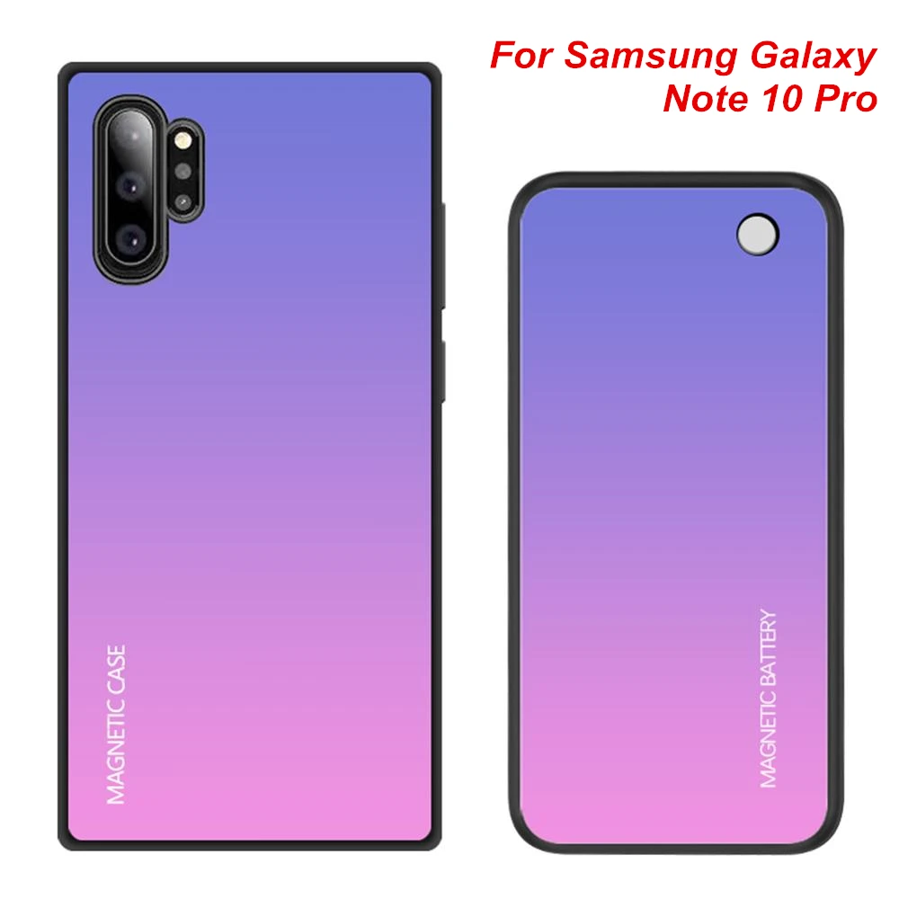 Прозрачный 5000 мАч для samsung Galaxy Note 10 10 Pro Чехол для зарядного устройства Внешний отдельный Задний зажим крышка зарядного устройства - Цвет: Прозрачный