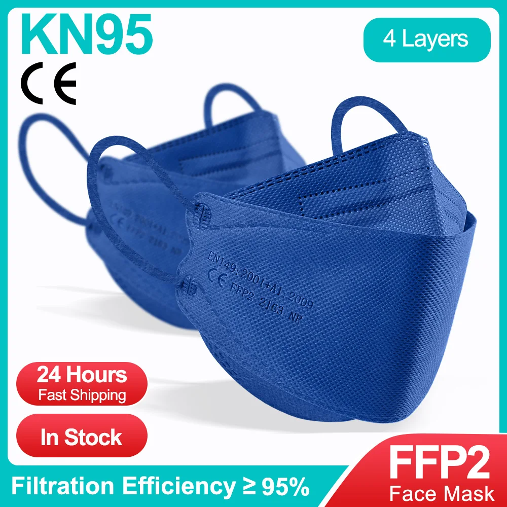 10 шт. ffp2 mascarillas kn95 negra mascarilla маска для лица взрослых Утвержденная Fpp2 Пылезащитная