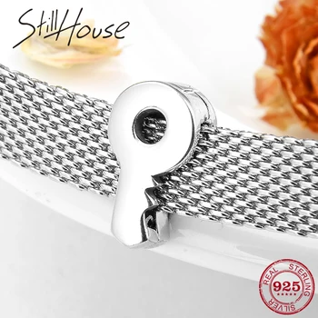 

NEW 925 Sterling Silver Key shape Clips bead Fit Original Reflections Charms Bracelets Jewelry Making 2019
