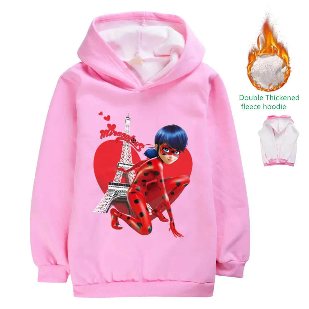 

TV Show lady bug Hoodie 2020 Spring Winter Warm Fleece High Quality Sweatshirt Fashion Fitness Hip Hop Streetwear anime cosplay