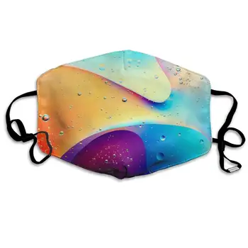 

Mouth Mask For Daily Dress Up, Colorful Watermarks Funny Art Anti-dust Mouth-Muffle, Washable Reusable Holiday Half Face Masks