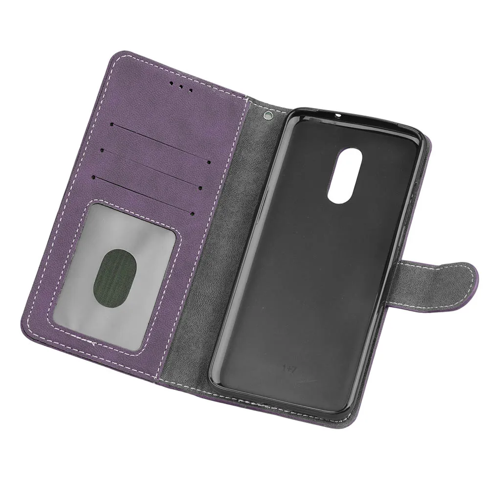 Top 100pcs/lot Vintage Scrub 3 card flip wallet leather cover case for One plus 5 5T 6 7 7 Pro Oneplus 5 5 T 6 7 7 Pro shell 61
