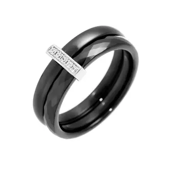 

Кольцо из серебра с керамикой и фианитами R00264