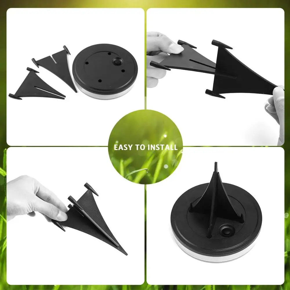 4 шт. на солнечных батареях дисковые огни 8LED солнечные для улицы