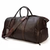 MAHEU Men Genuine Leather Travel Tote Bag Big Duffel Large Capacity Travel Handbag Black Man Weekend Bag Carry On Luggage ► Photo 3/6