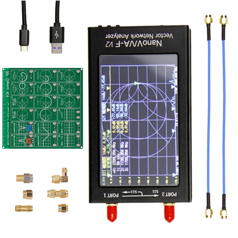 50k-3GHz NanoVNA-F V2 3G 4.3 inch IPS TFT LCD HF VHF UHF UV Vector Network Analyzer 5000mA battery Demo Kits