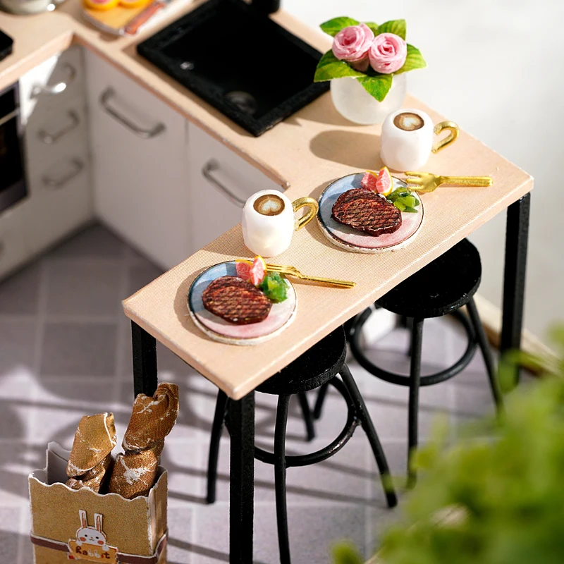 Set Di Cottura In Miniatura Per Casa Delle Bambole - Accessori Cucina In ABS Sicuri E Dettagliati - Regalo Divertente Per Bambini, Arredo In Miniatura
