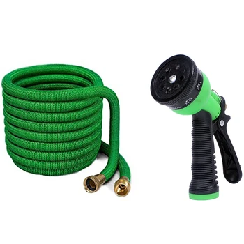

8 Function Nozzle,50 FT Lightweight Expandable Garden Hose No-Kink Flexibility