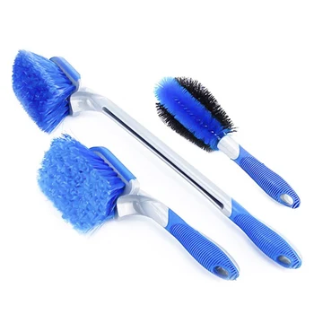

3Pcs/set Car Wash wheel Hub Brush Long Handle Car detailing Car Washing Tool Tyre Cleaning Brush
