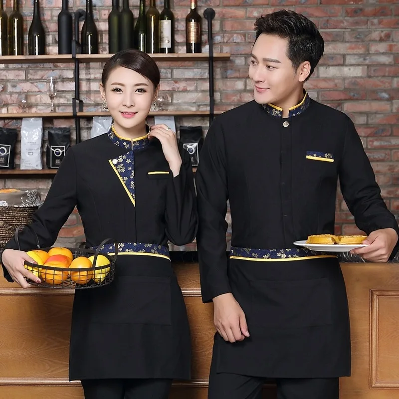 Hotel Uniform Restaurants Waiter Uniform Autumn And Winter Long Sleeve