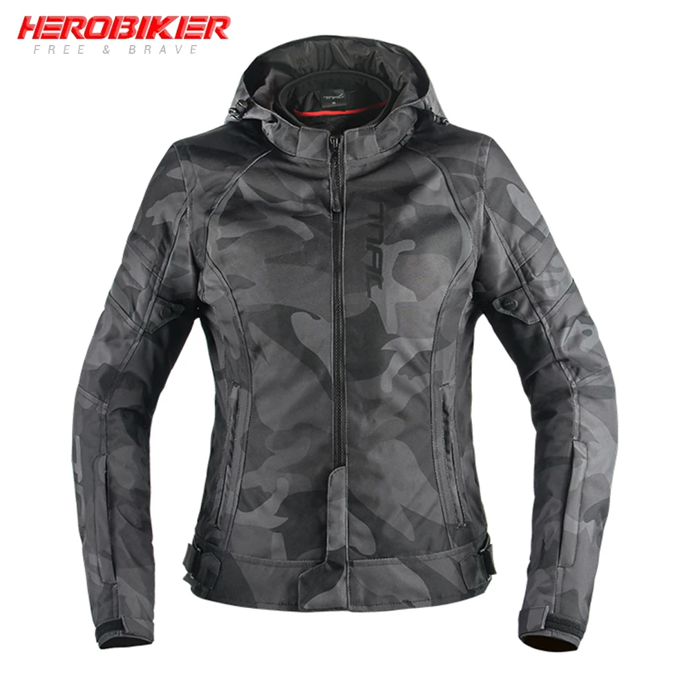 Куртка мотоциклетная HEROBIKER женская непродуваемая ветрозащитная гоночная куртка