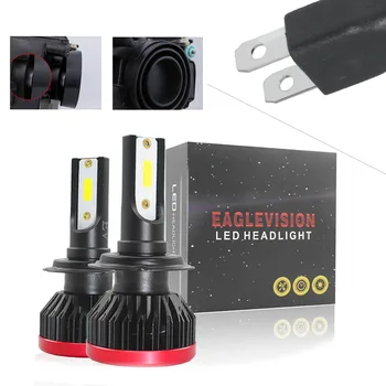 

360 Degree Adjustable Super Mini H7 100W 20000LM DOB LED Chips Headlight Bulbs Conversion Kit Replacement Lighting Bulb