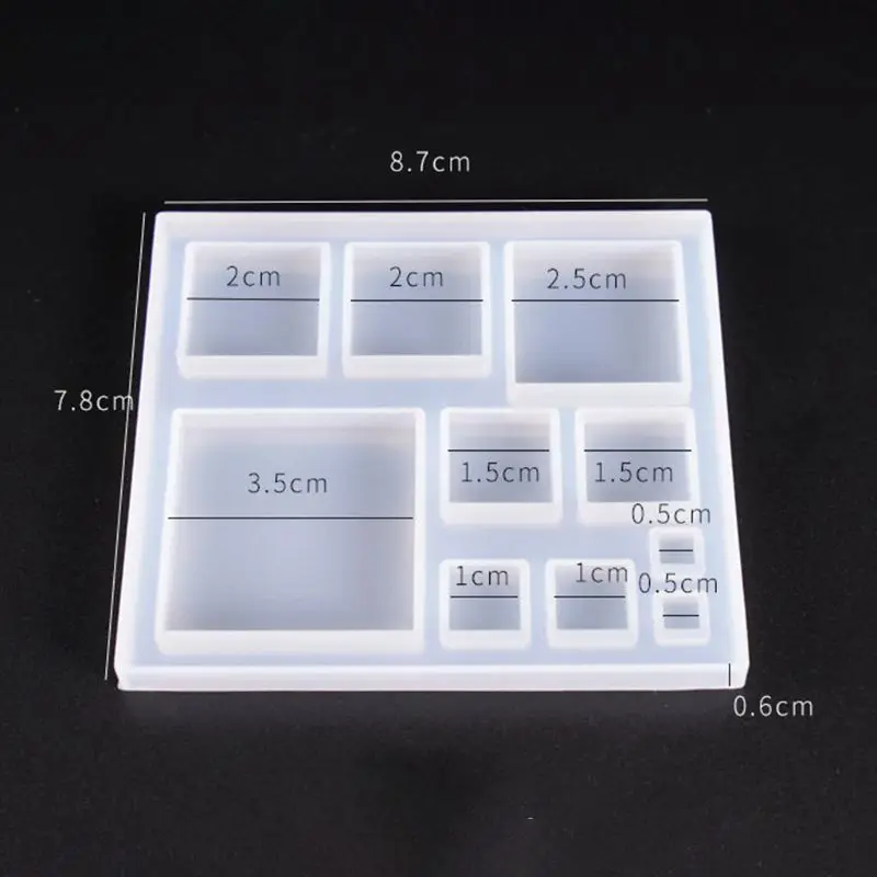 

Snowflake/Square Shape Silicone Mold Epoxy Resin Crafts Casting Mold for DIY Craft Keychain Pendants Bag Charm Gift Tags