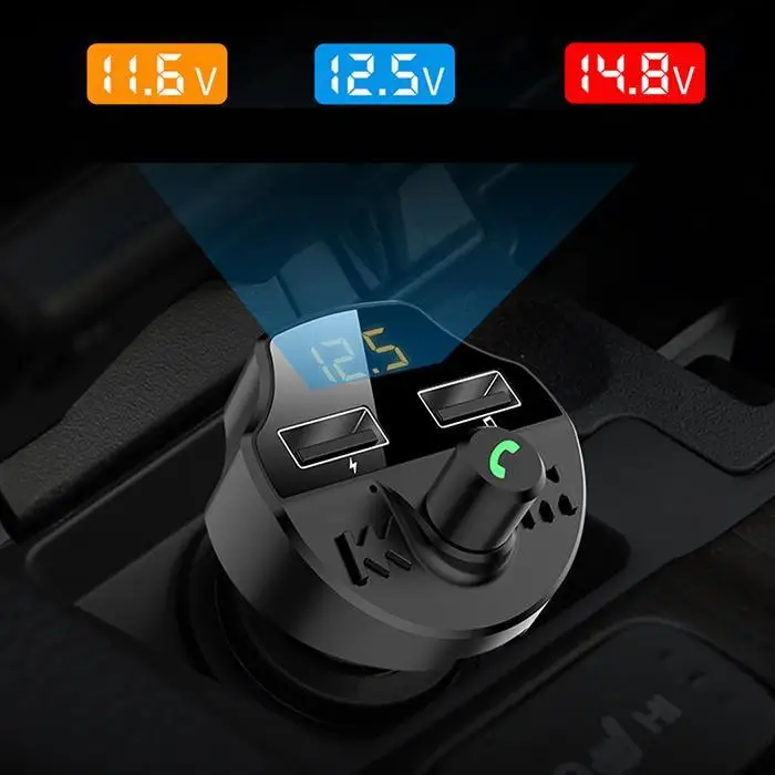 Двойной usb порт авто новая сигарета черная Зажигалка Bluetooth 24 часа MP3 12-24V 31g передатчик