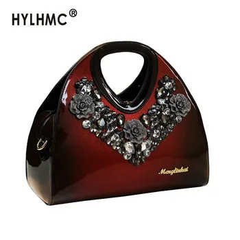 

Luxury Fashion Diamond Bag Women Handbag Female Genuine Leather Dumpling Tote Bag Ladies New Party Shoulder Messenger Bags Solid