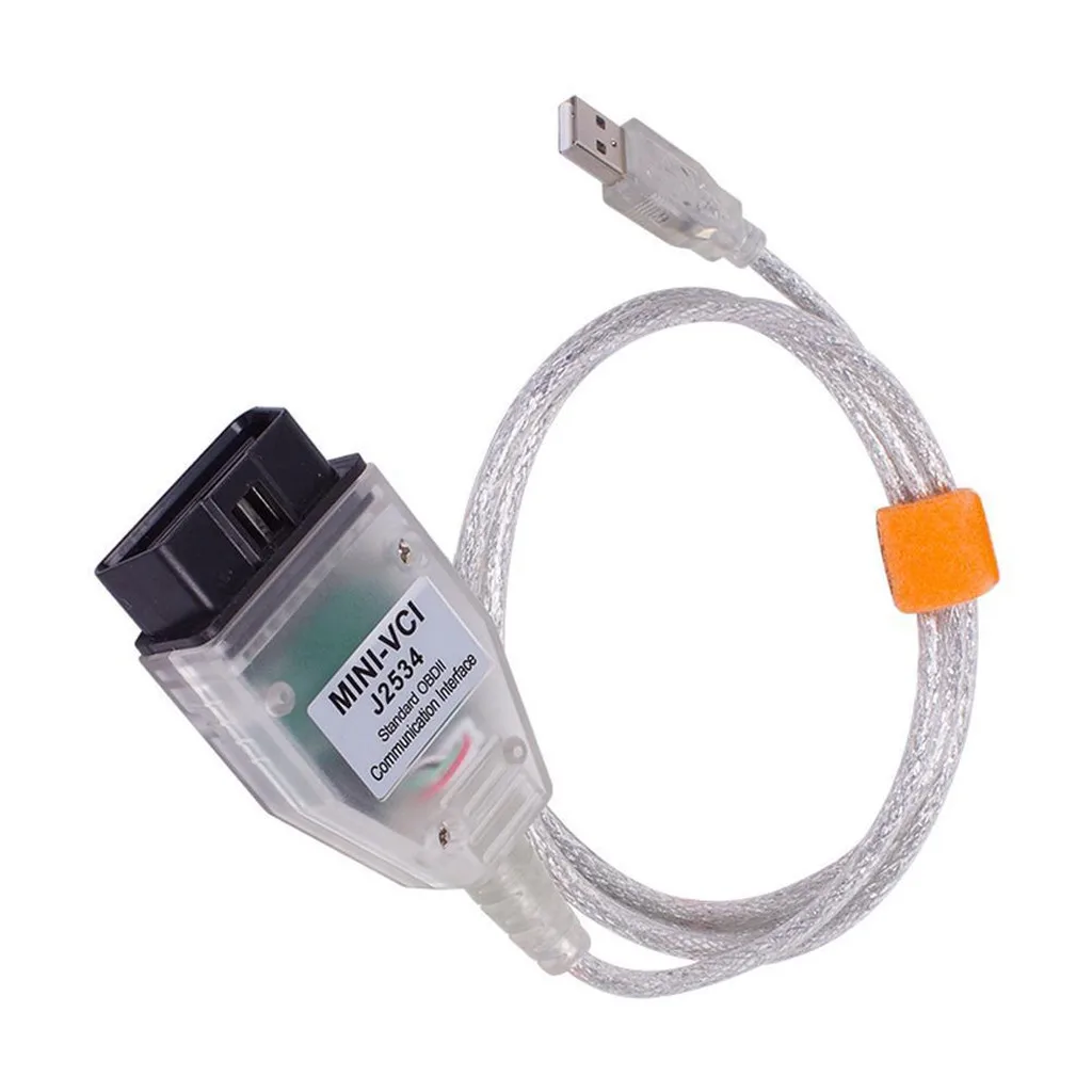 Диагностический кабель Mini VCI J2534 16Pin OBD2 для Toyota TIS OEM диагностическое программное