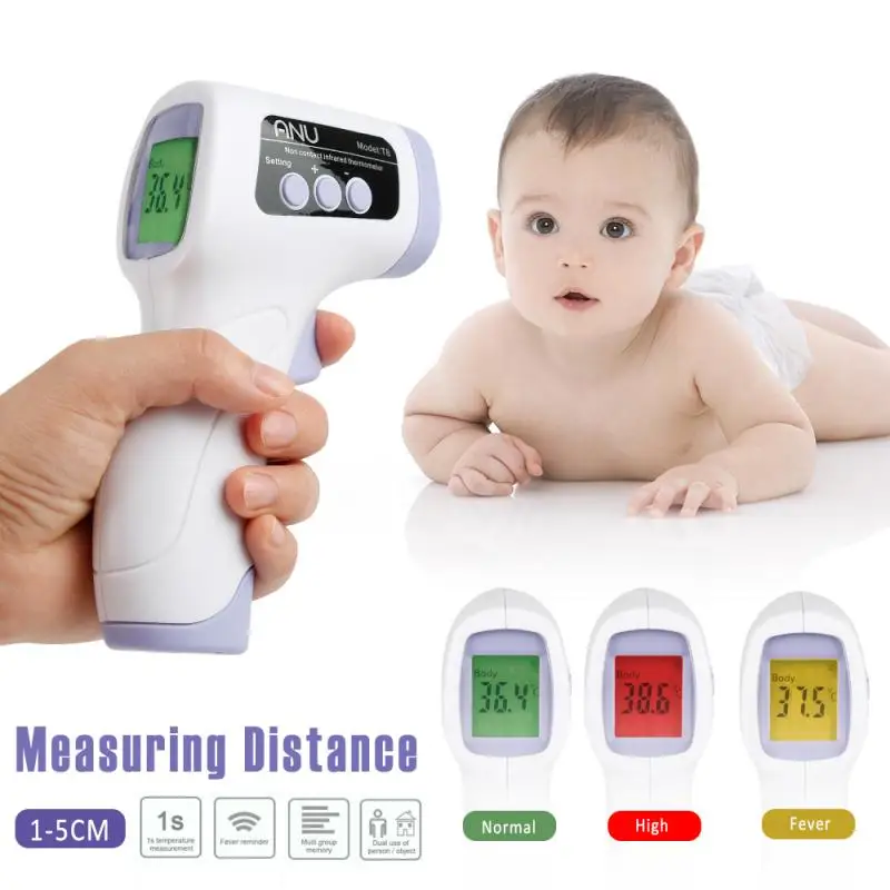 

Non-contact Infrared Forehead Thermometer for Adults Children baby with LCD Display Digital Body Temperature Measure Tool