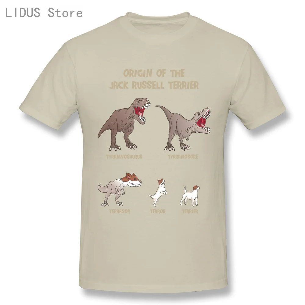 LIDUS Origin Of The Jack Russell Terrier Evolution History Meme Shirt Short Sleeved Tshirt Fashion Cotton T-shirt Tee Shirts