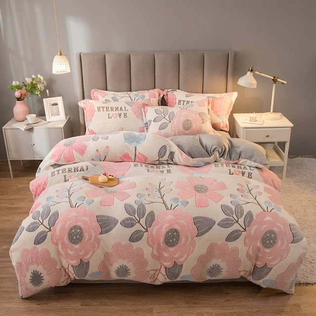 Love Duvet Cover Set Fresh Floral Bedding Set Hearts Cotton -  Finland