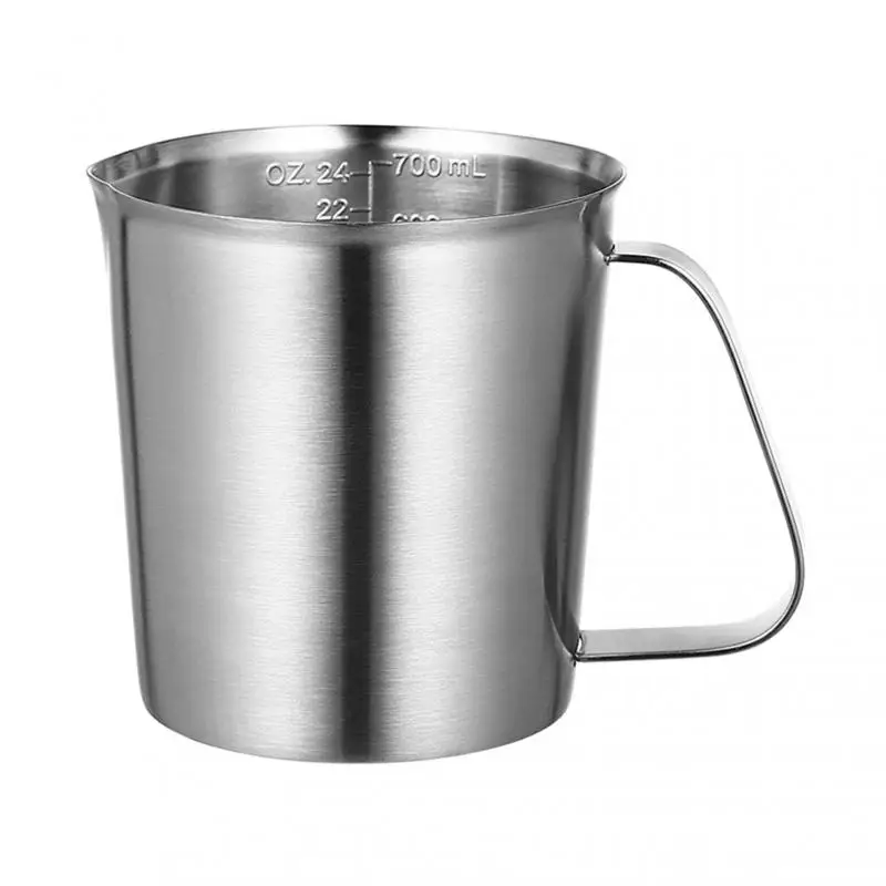 1pc New Stainless Steel Measuring Cup With Scale Thickened Kettle Kitchen Household Millimeter