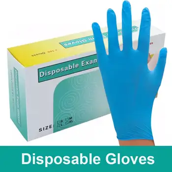 

100pcs Disposable Gloves Latex Wear-resistant Thick Rubber Gloves Universal For Kitchen Work Garden Gloves