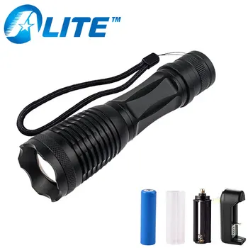 

TMWT 18650 Tactical Flashlight 5 Modes Zoom 1000LM XML-T6 LED Police Flash Light Torch Lamp