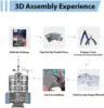 Microworld 3D Metal Puzzle Games Chinese Satellite Launch Center Model Kits Laser Cutt DIY Jigsaw Toys Christmas Gifts For Adult 4