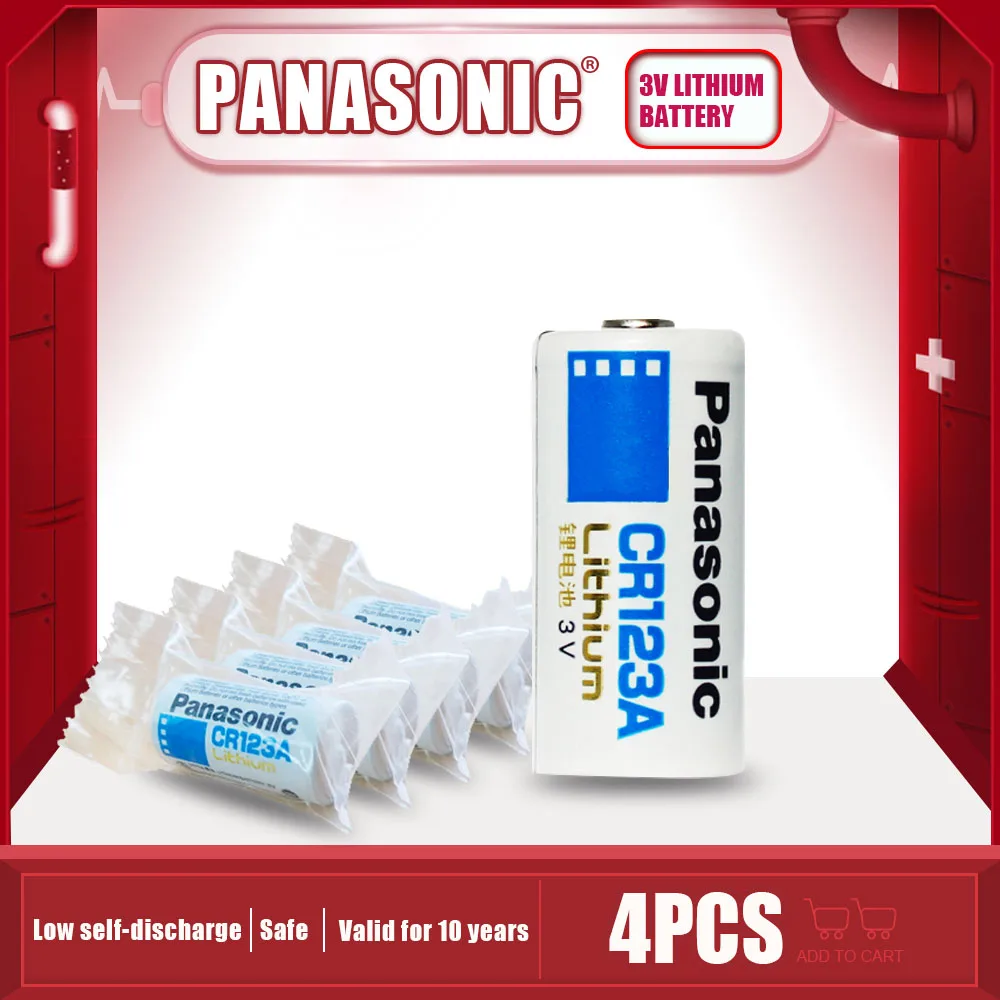 4 шт. оригинальный Panasonic CR123A литиевая батарея 3 в CR17345 16340 CR 123A CR123 сухая основная