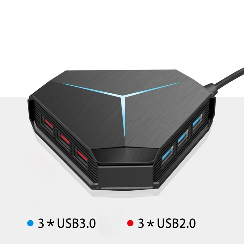 

Multifunctional USB Extension Hub Laptop Computer Peripheral USB3.0 High Speed Extender Adapter with Microphone Card Reader Inte