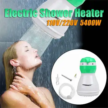 

110V/220V Non impounding Heaters Electric Water Heating for Bath 5400W Electric Heaters With Shower Head Instant Water Heater