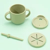 New Design Portable Multi-Function Drinking Cup Baby Feedin Liquid Feed Leak-Proof Straw Cup Food Storage Snack Cup 5
