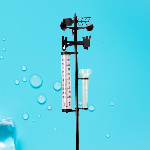 1 Darabos Időjárási Állomás Kiváló Minőségű, Könnyen Összeállítható Gyakorlati Pontos Széliránymérő A Kültéri Kerti Udvarra - Image 4