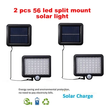

2/4pcs LED Solar Light outdoor lighting of garden security lamp spotlights waterproof Street wall Light solar panels with Motion