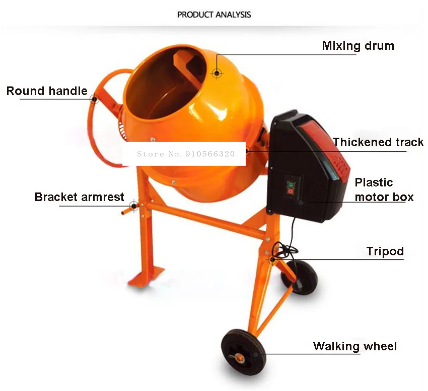 New Upgrade Mute Electric Vertical Small Animal Feed Mixer Cm140l High