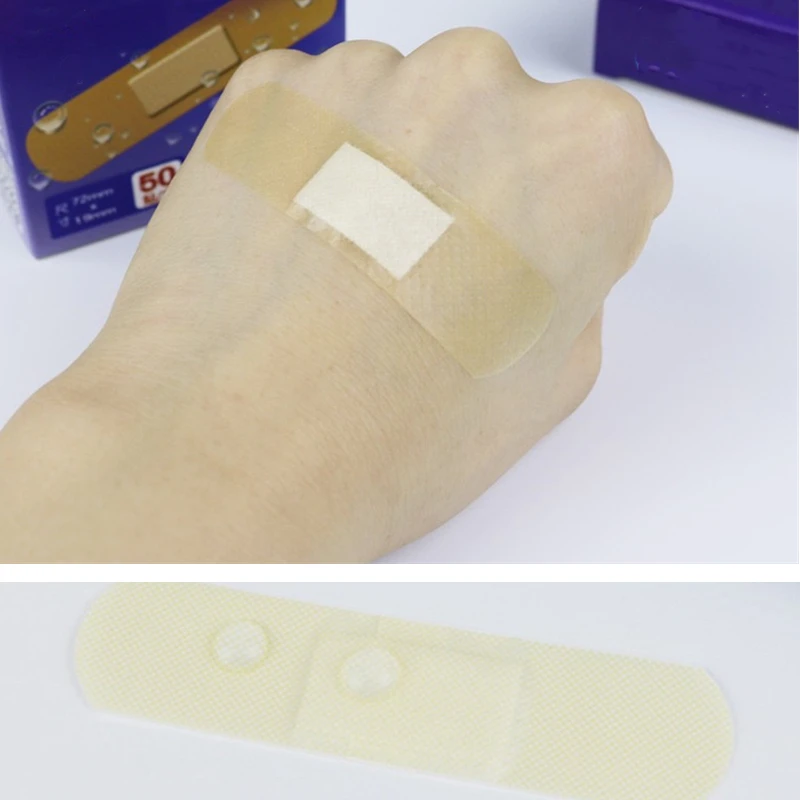 Banda adhesiva impermeable para hemostasia de heridas, vendaje de primeros auxilios, vendajes médicos de yeso, 50 unids/lote