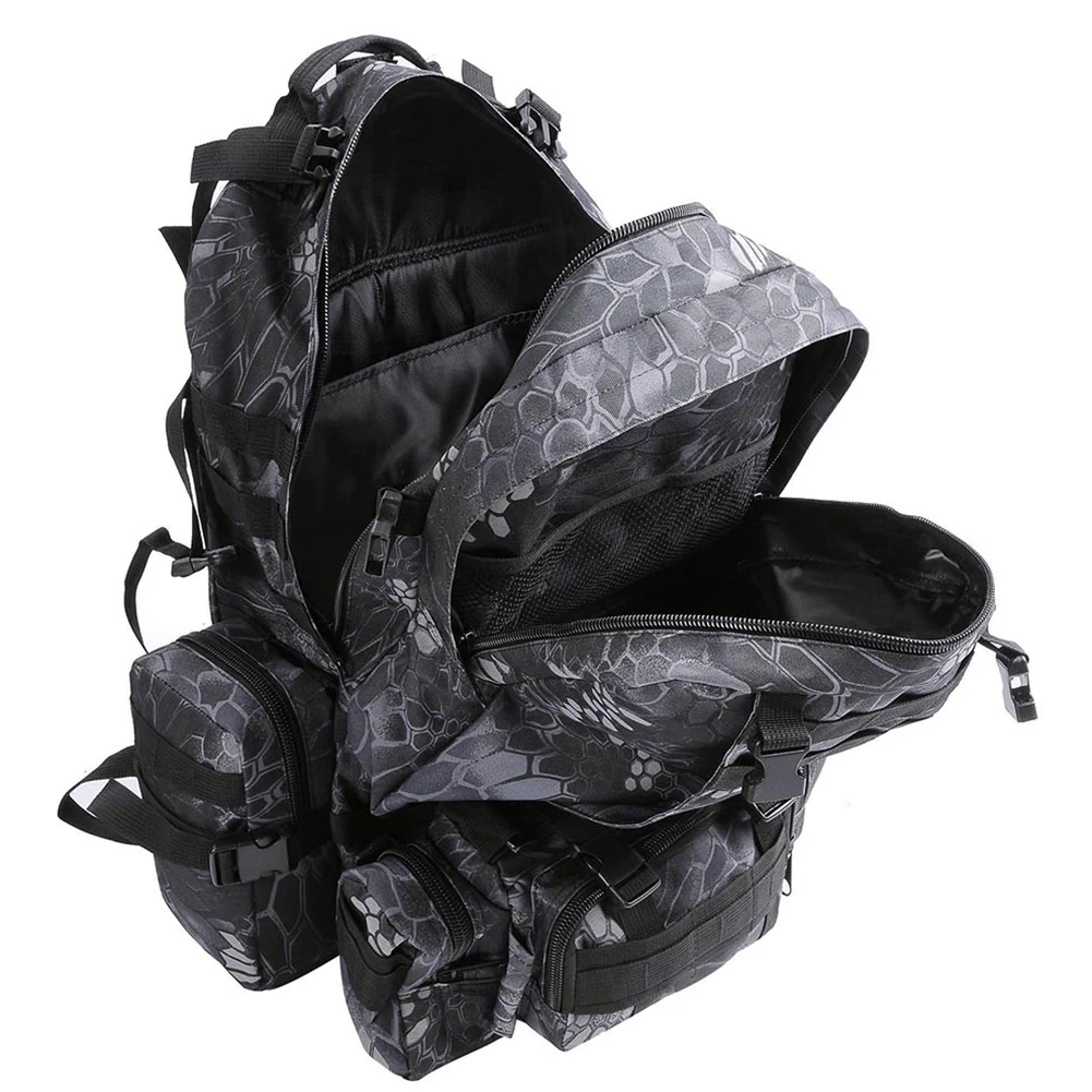 55L Oxford Fabric Army Backpack Molle Rucksack Outdoor Bag Tactical Sport Hiking Camping Hunting Military Large Capacity