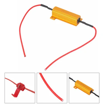

4PCS 6 OHM 50W LED Turn Signal Light Bulbs Flash Fix Load Resistors Car Parts Solve Hyper Flash Or No Blinking Of Turn Signal