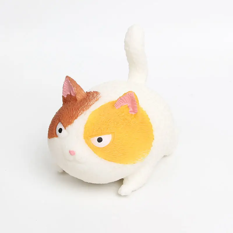 Angry Cat Squeeze Music Vent Doll Ball Soft Animal Fidget Hand Table Toy Decompression Squeeze Dog Pet Child Decompression Gift Fidget Toys Stress Relief Toys