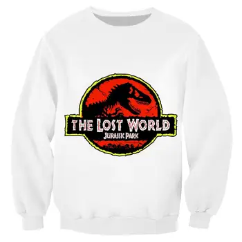 

Jurassic Park 3D pattern printing round neck pullover trend casual men's round neck pullover hip hop rock and roll unisex tops