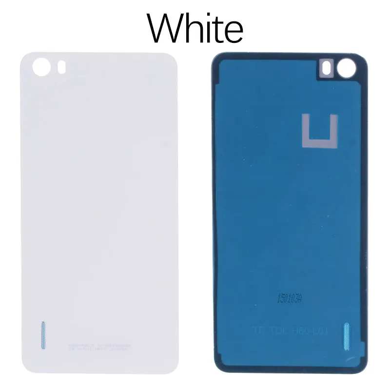 Оригинальная задняя крышка Корпус для HUAWEI Honor 6 задняя крышка Батарея двери H60-L02 H60-L12 H60-L04 с клейкие запчасти - Цвет: White