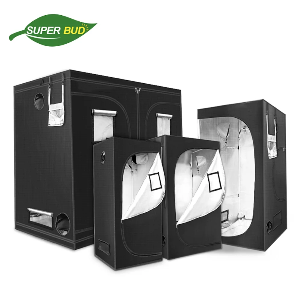 1680D Mylar Hydroponics Indoor Grow Tent Grow Room Box 2'x2' 3'x3' 4'x4' 5'x5' 6'x6' for Indoor Garden Plant Growing Kits